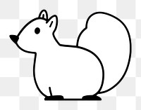 Minimal illustration of squirrel drawing animal mammal. AI generated Image by rawpixel.
