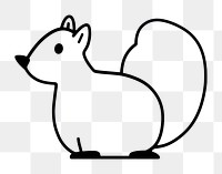 PNG Minimal illustration of squirrel drawing animal mammal. AI generated Image by rawpixel.