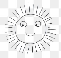 PNG Minimal illustration of sun drawing sketch white. AI generated Image by rawpixel.