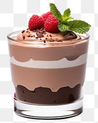 PNG Chocolate dessert mousse cream. AI generated Image by rawpixel.