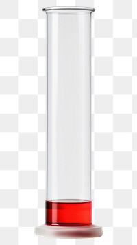 PNG Laboratory cylinder glass white background. AI generated Image by rawpixel.