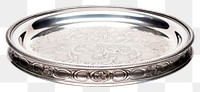 PNG Dining room silver tray white background. AI generated Image by rawpixel.