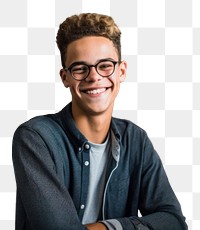 PNG Student publication glasses smiling. AI generated Image by rawpixel.