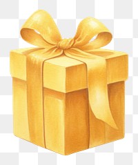 PNG Gold gift box paper white background celebration. 