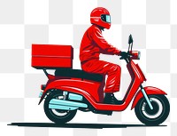 PNG Food delivery motorcycle vehicle scooter