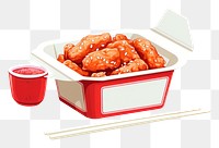 PNG Take away chinese meal packgage food confectionery chopsticks. AI generated Image by rawpixel.