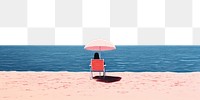 PNG Beach outdoors horizon nature. AI generated Image by rawpixel.