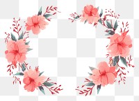 PNG Chinese seamless vintage flower wreath pattern plant art. 