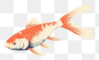 PNG Japanese vintage koi fish animal carp underwater. AI generated Image by rawpixel.