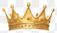 PNG Gold crown white background accessories accessory. AI generated Image by rawpixel.
