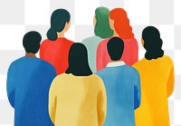 PNG Group of people art painting adult. AI generated Image by rawpixel.