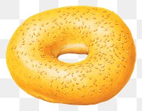 PNG Bagel bread food white background. AI generated Image by rawpixel.