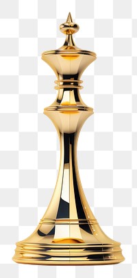 PNG Queen chess metal gold white background. AI generated Image by rawpixel.
