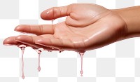 PNG Woman hand finger drop pink. AI generated Image by rawpixel.