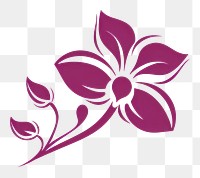 PNG Orchid flower plant logo. AI generated Image by rawpixel.