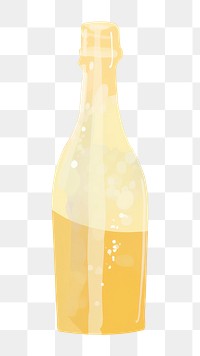 PNG One bottle of champagne drink wine beer. AI generated Image by rawpixel.