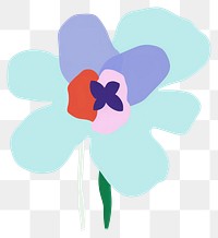 PNG Flower cartoon pattern drawing. AI generated Image by rawpixel.