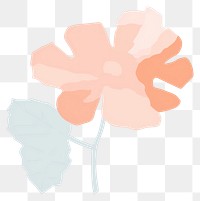 PNG Flower drawing petal plant. AI generated Image by rawpixel.