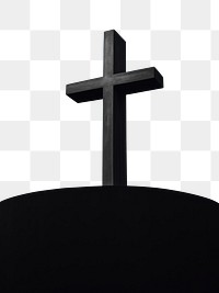 PNG A jesus cross symbol black white. AI generated Image by rawpixel.