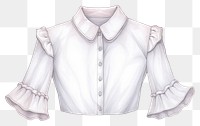 PNG Shirt elegant collar blouse sleeve white. AI generated Image by rawpixel.