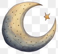 PNG  Muslim crescent moon astronomy cartoon night. AI generated Image by rawpixel.