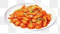 PNG Tteokbokki Korean food meal dish. AI generated Image by rawpixel.
