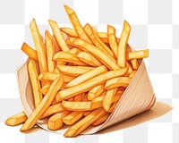 PNG French fries paper food condiment. AI generated Image by rawpixel.