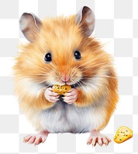 PNG Hamster eats sunflower seeds hamster rodent mammal. 