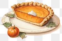 PNG Pumpkin Pie pie vegetable dessert. AI generated Image by rawpixel.