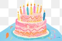 PNG Birhday cake dessert food anniversary. AI generated Image by rawpixel.