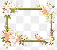 PNG Spring blossom flower plant frame. AI generated Image by rawpixel.