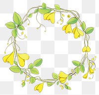 PNG Yellow jewelweed pattern flower plant. AI generated Image by rawpixel.