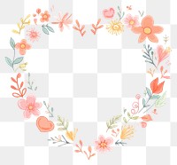 PNG Heart shape pattern flower plant. AI generated Image by rawpixel.