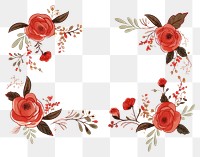 PNG Red rose pattern flower plant. AI generated Image by rawpixel.