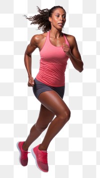 PNG Female runner running jogging adult. AI generated Image by rawpixel.
