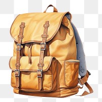 PNG Bagpack school backpack white background suitcase. AI generated Image by rawpixel.