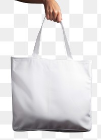 PNG Mock up canvas tote bag handbag white black background. AI generated Image by rawpixel.