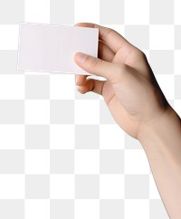 PNG Namecard holding paper hand. AI generated Image by rawpixel.