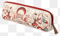 PNG  Pencil case white background representation accessories. AI generated Image by rawpixel.
