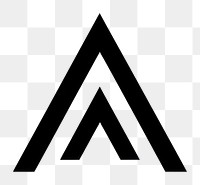 PNG Scalene logo symbol shape. AI generated Image by rawpixel.