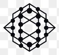 PNG Hexagon shape logo geometric shape. AI generated Image by rawpixel.
