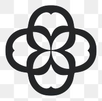 PNG Quatrefoil symbol shape white. AI generated Image by rawpixel.