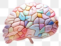 PNG Brain art white background accessories. AI generated Image by rawpixel.