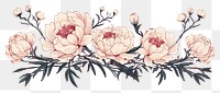 PNG Peony flowers blossom pattern plant. AI generated Image by rawpixel.