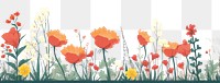 PNG Botanical flowers backgrounds outdoors pattern. AI generated Image by rawpixel.