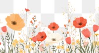 PNG Summer flowers backgrounds pattern poppy. AI generated Image by rawpixel.