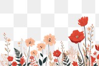 PNG Botanical flowers backgrounds pattern plant. AI generated Image by rawpixel.