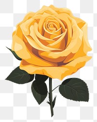 PNG Rose flower yellow plant. AI generated Image by rawpixel.