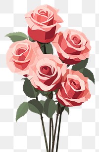PNG Roses bouquet flower plant pink. AI generated Image by rawpixel.