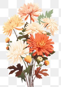 PNG Chrysanthemum bouquet chrysanths pattern flower. AI generated Image by rawpixel.